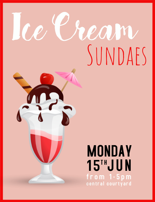 Ice Cream Sundae Template