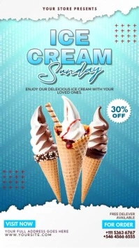 Ice cream sunday Historia de Instagram template