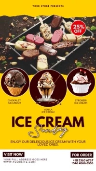 Ice cream sunday Instagram Story template