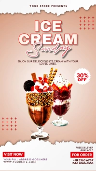 Ice cream sunday Instagram Story template