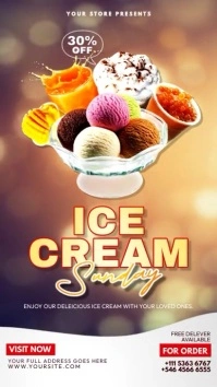 Ice cream sunday Instagram Story template