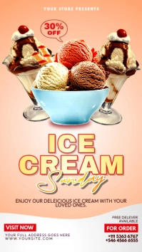 Ice cream sunday Instagram Story template