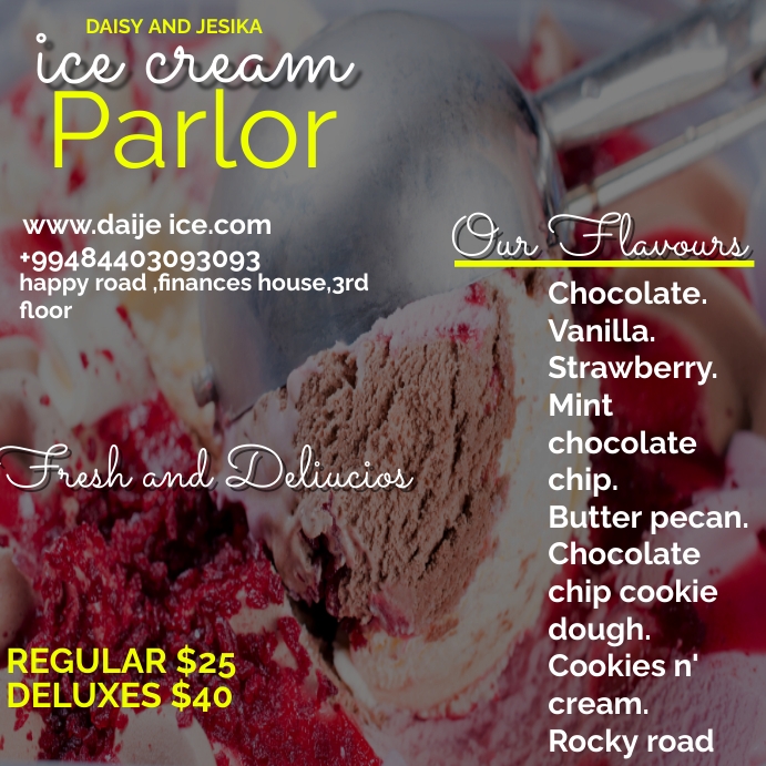 ice cream template Instagram Post