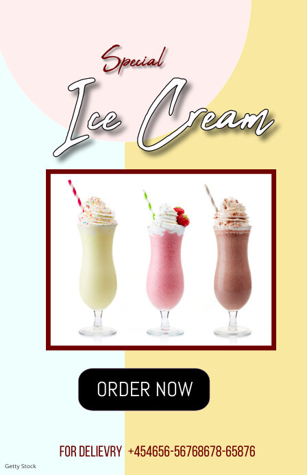 Ice cream Template Tabloid