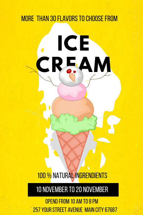 Ice cream Template Poster