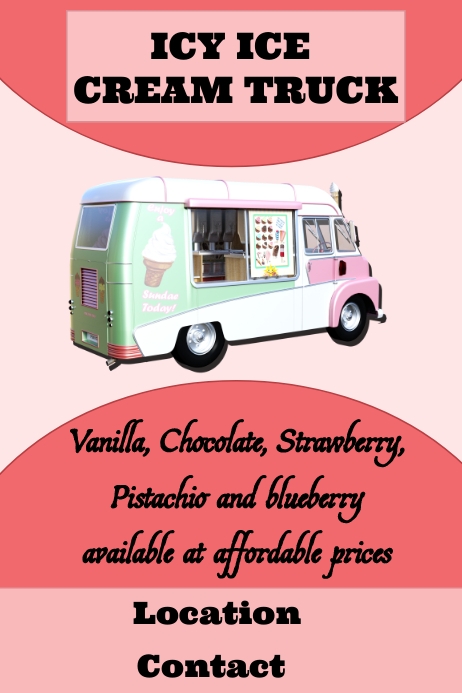 Ice cream templates Poster