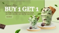Ice Cream Video Advert Digital Display (16:9) template