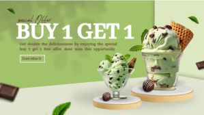 Ice Cream Video Advert Digitalt display (16:9) template