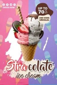 Ice Cream Video Mockup Poster template