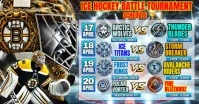 Ice Hockey Battle Tournament Schedule Facebook Shared Image template