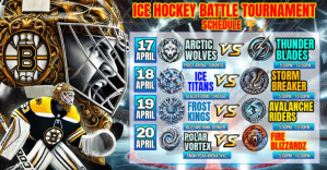 Ice Hockey Battle Tournament Schedule Imagem partilhada do Facebook template