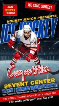 Ice Hockey Competition Instagram-reel template