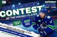 Ice Hockey Contest Плакат template
