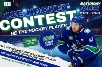Ice Hockey Contest Плакат template