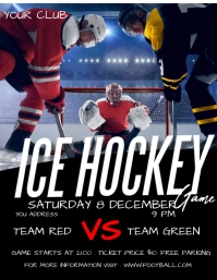 Ice hockey Flyer (US Letter) template