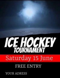 ICE HOCKEY Flyer (Letter pang-US) template