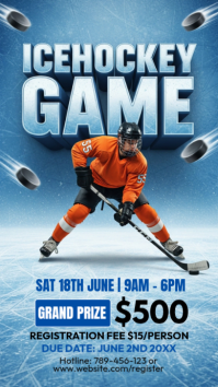 Ice Hockey Instagram Story template