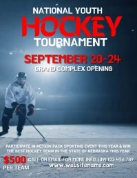 Ice hockey flyer post Pamflet (VSA Brief) template
