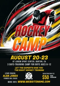 Ice Hockey Flyer Template A4