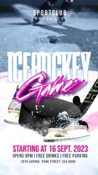 ice hockey game Instagram-Reel template