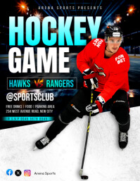 Czarny Hockey Game Flyer Template