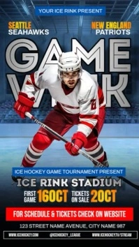 Ice Hockey Game Week Reel Instagram template