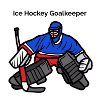 Ice Hockey Goalkeeper Logotipo template