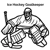 Ice Hockey Goalkeeper Logotipo template