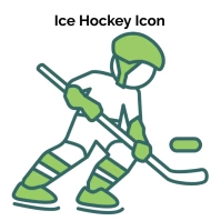 Ice Hockey Icon Logo template