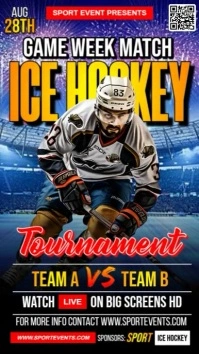 Ice Hockey Match Instagram-reel template