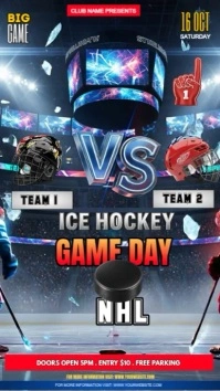 Ice Hockey Match Instagram-Story template