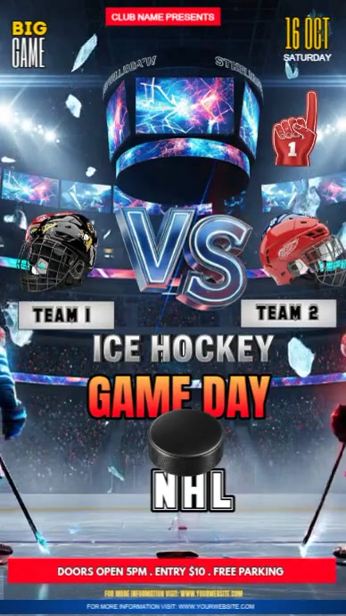 Nhl Tournament Instagram Story template