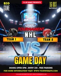 Ice Hockey Match  Instagram Portrait template
