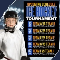 Ice Hockey Schedule Instagram Post template