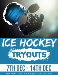 Ice Hockey Tournament Flyer (US Letter) template