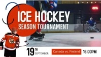 Ice Hockey Tournament Facebook Cover Video template