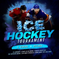 Ice Hockey Tournament flyer design template Iphosti le-Instagram