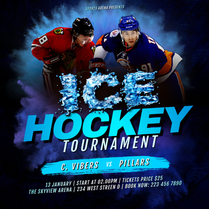 189+ Plantillas De Ice Hockey A4 Gratuitas | PosterMyWall