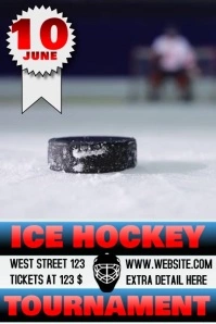 ICE HOCKEY TOURNAMENT FLYER/POSTER VIDEO template
