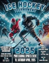 Ice Hockey Tournament Portrait Size 2025 Pamflet (VSA Brief) template