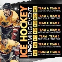 Ice Hockey Upcoming Event Instagram-opslag template