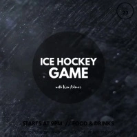 Ice hockey Video Ad Template Instagram Post
