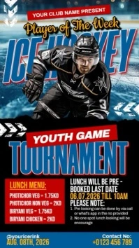Ice Hockey Youth Game Reel Instagram template