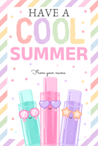 Ice Pop Have a Cool Summer tag Banner 4 × 6 Fuß template