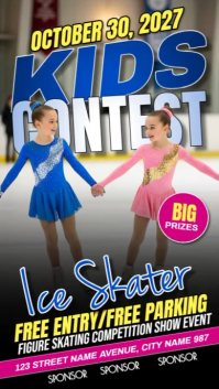 Ice Skater Contest Instagram Reel template