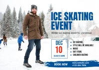 Ice Skating Banner Ad Carte postale template