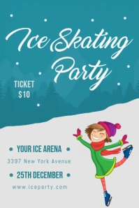 Ice Skating Event Poster Template
