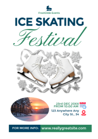 Putih Ice Skating Festival A4 Template