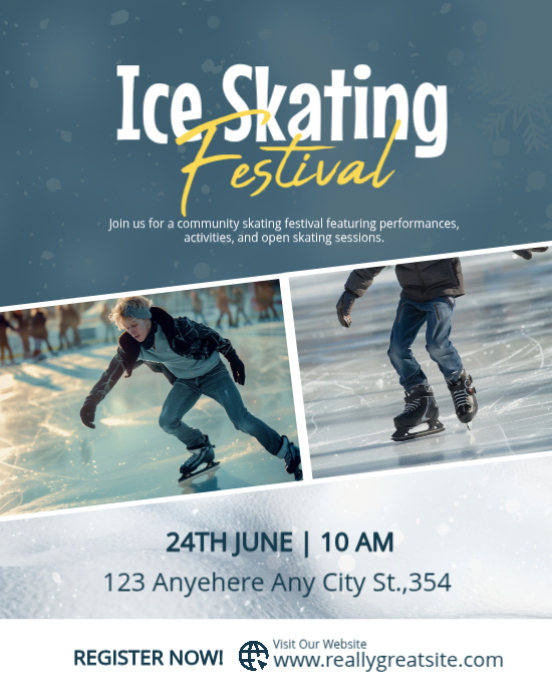Ice Skating Festival Poster Template Winter Event Flyer PosterMyWall Ice Skating Festival Poster Template Winter Event Flyer PosterMyWall