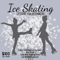Ice skating lessons template Instagram Post